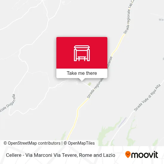 Cellere - Via Marconi Via Tevere map