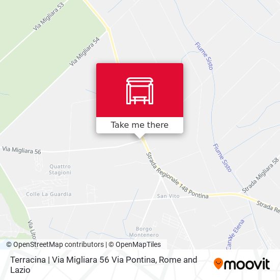 Terracina | Via Migliara 56 Via Pontina map