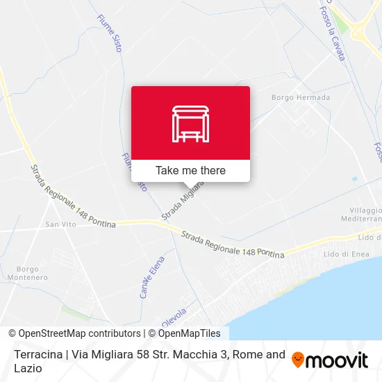 Terracina | Migliara 58 Macchia Street 3 map
