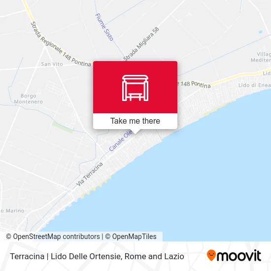 Terracina | Lido Delle Ortensie map