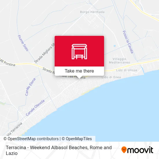 Terracina - Weekend Albasol Beaches map