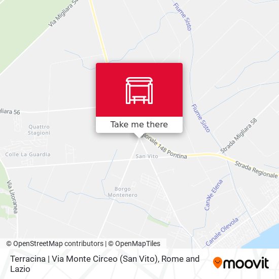 Terracina | Via Monte Circeo (San Vito) map