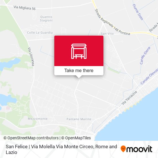 San Felice | Via Molella Via Monte Circeo map