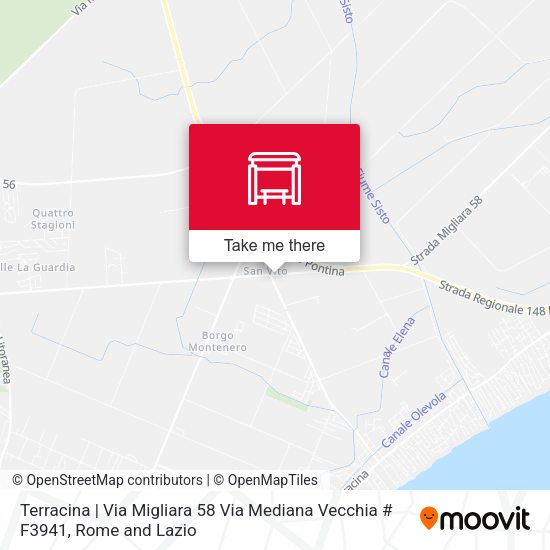Terracina | Via Migliara 58 Via Mediana Vecchia # F3941 map