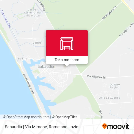 Sabaudia | Via Mimose map