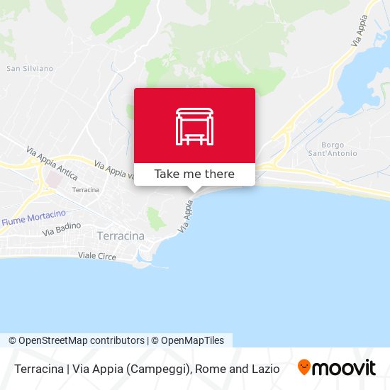 Terracina | Via Appia (Campeggi) map