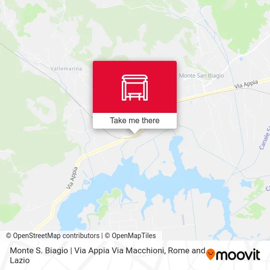 Monte San Biagio | Appia Road Macchioni Road map