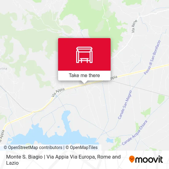 Monte Saint Biagio Via Appia Via Europe map