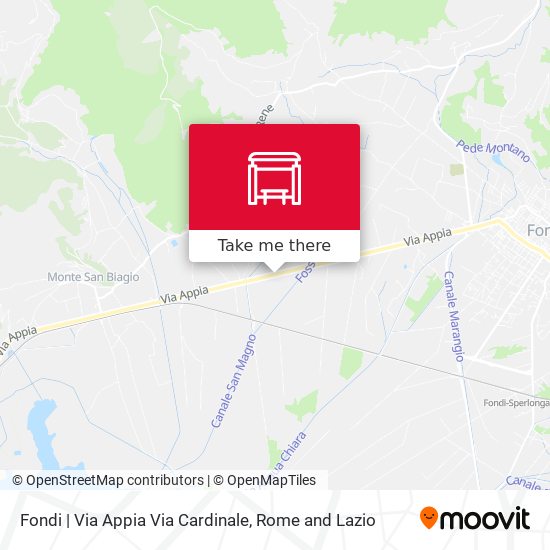 Fondi | Via Appia Via Cardinale map