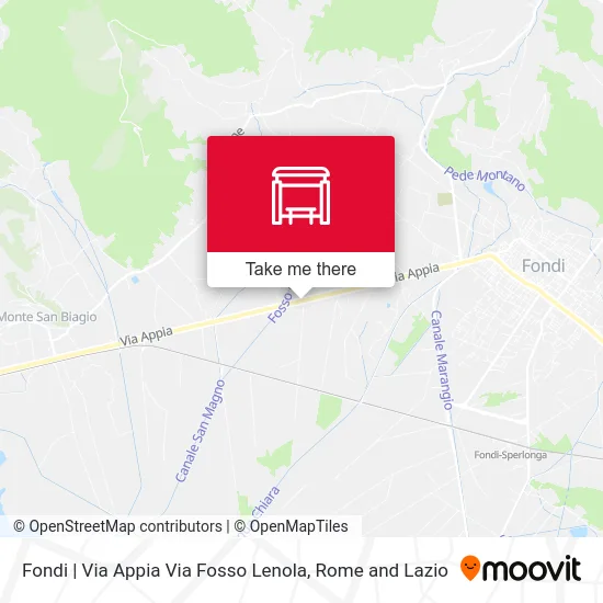 Fondi | Appia Street Fosso Lenola map