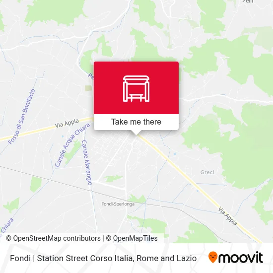 Fondi | Station Street Corso Italia map