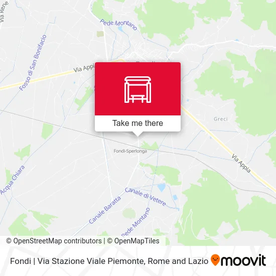 Fondi | Station Road Piemonte Avenue map