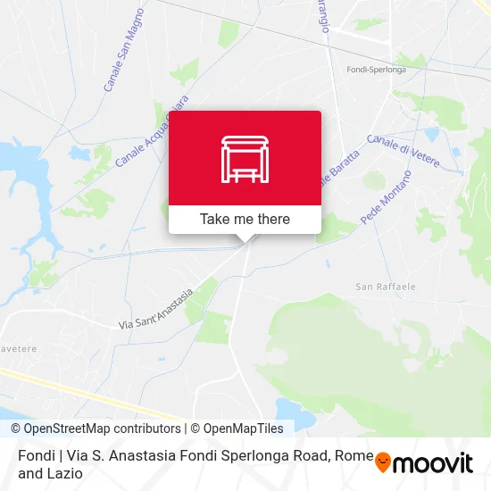 Fondi | Via S. Anastasia Fondi Sperlonga Road map