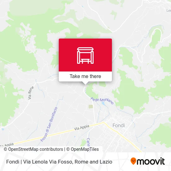 Fondi | Lenola Street Fosso Street map