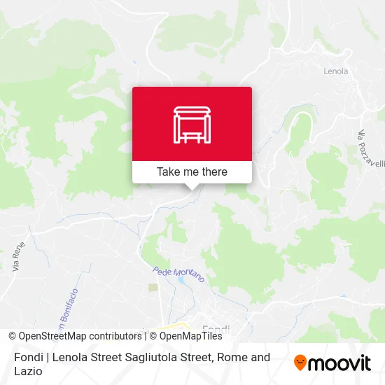 Fondi | Lenola Street Sagliutola Street map