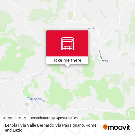 Lenola | Via Valle Bernardo Via Passignano map