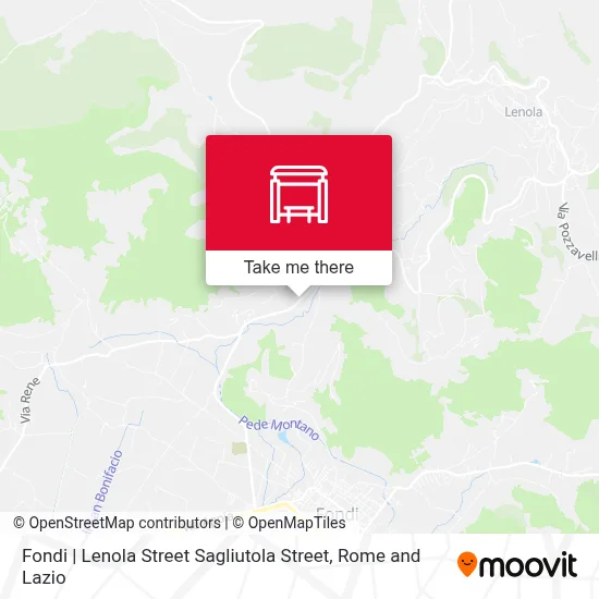 Fondi | Lenola Street Sagliutola Street map