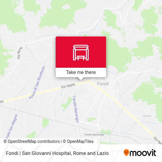 Fondi | San Giovanni Hospital map