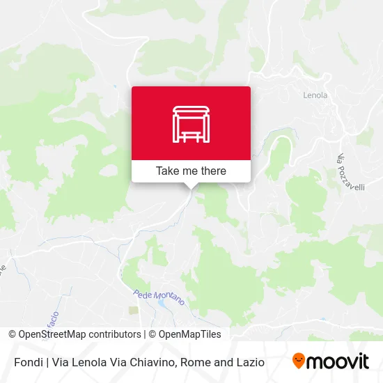 Fondi | Lenola Road Chiavino Road map