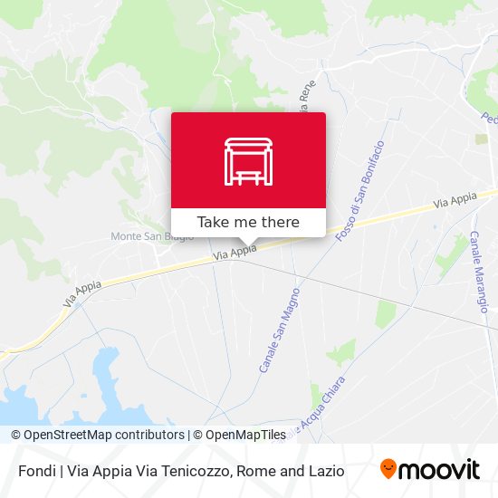 Fondi | Via Appia Via Tenicozzo map