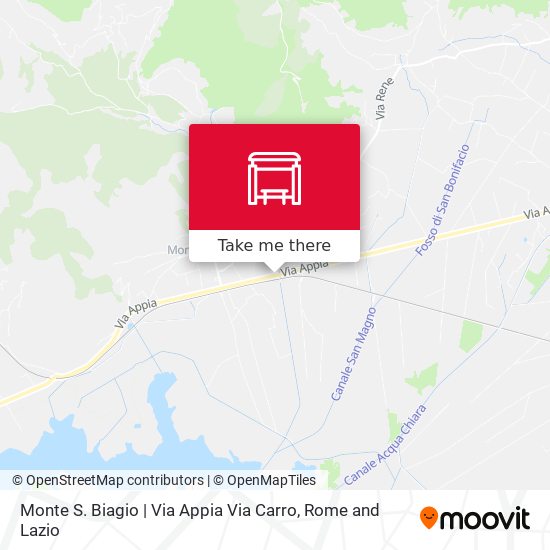 Monte S. Biagio | Via Appia Via Carro map