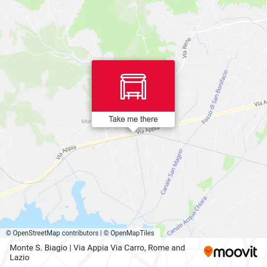 Monte S. Biagio | Via Appia Via Carro map