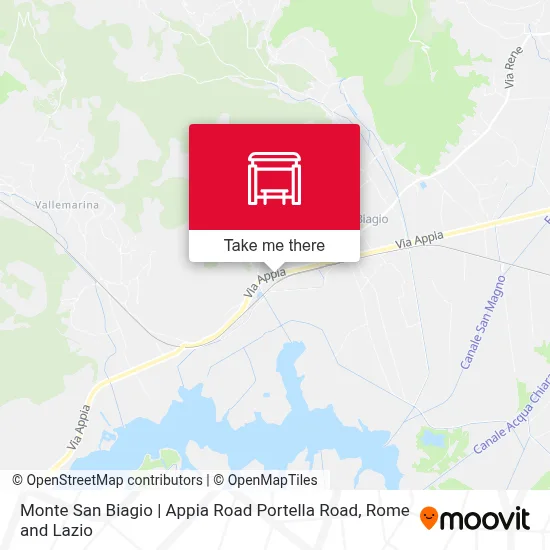 Monte San Biagio | Appia Road Portella Road map