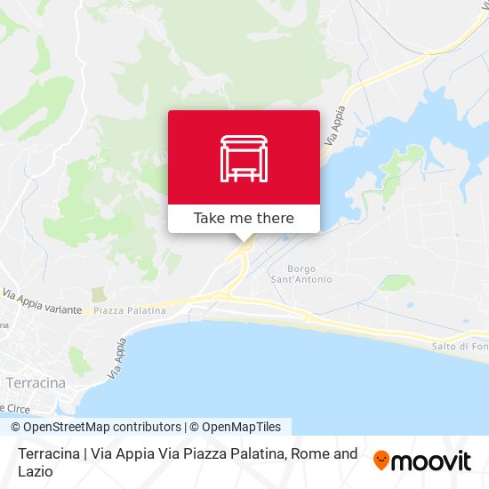 Terracina | Via Appia Via Piazza Palatina map