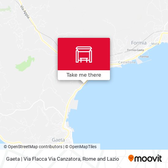 Gaeta | Via Flacca Via Canzatora map