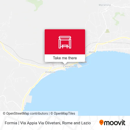 Formia | Appia Street Olivetani Street map