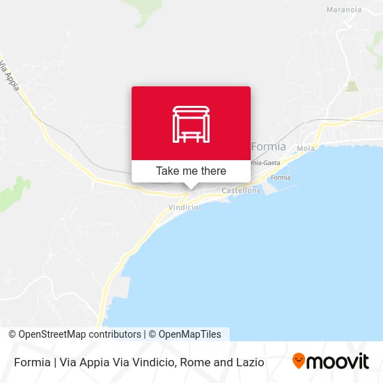 Formia | Via Appia Via Vindicio map