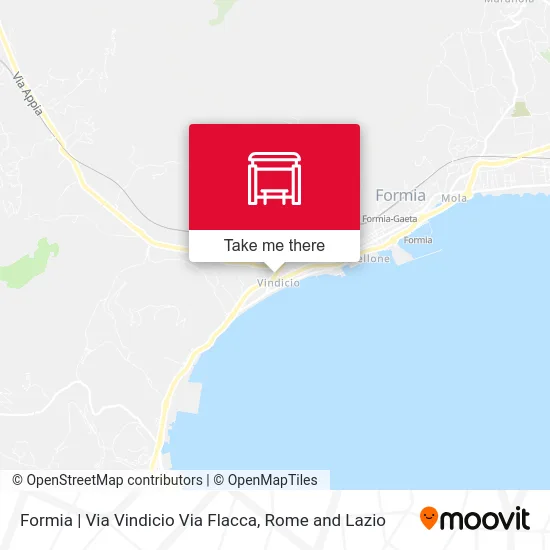 Formia | Via Vindicio Via Flacca map