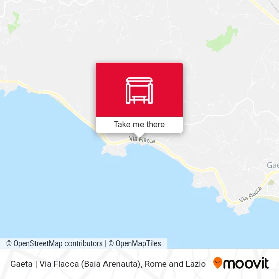 Gaeta | Flacca Road (Arenauta Bay) map