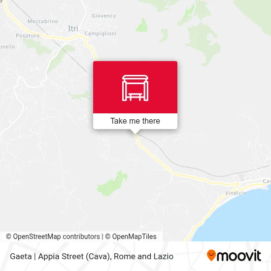 Gaeta | Appia Street (Cava) map