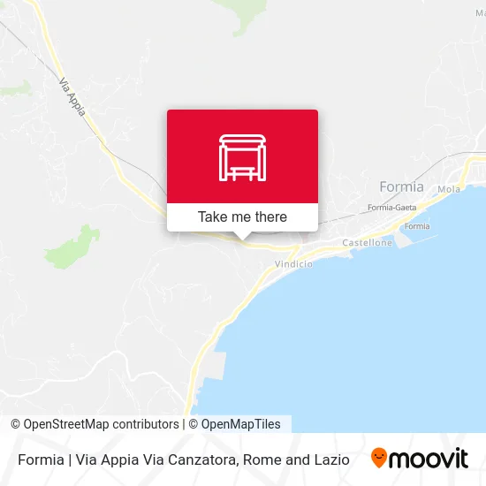 Formia | Appia Road Via Canzatora map