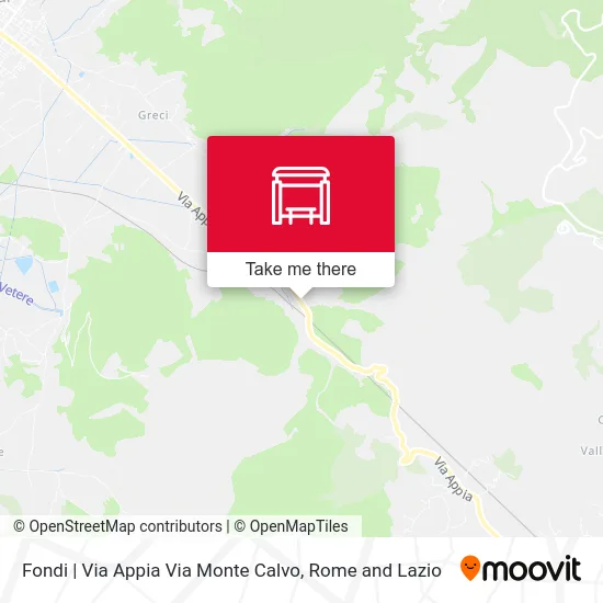 Fondi | Via Appia Via Monte Calvo map