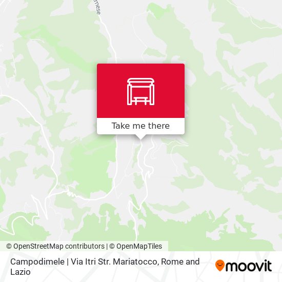 Campodimele | Via Itri Str. Mariatocco map