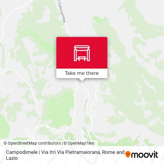 Campodimele | Via Itri Via Pietramaiorana map