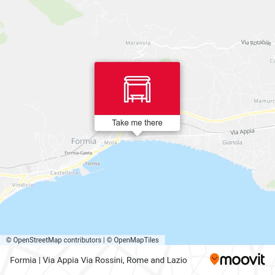 Formia | Via Appia Via Rossini map