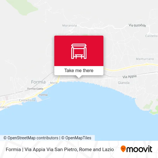 Formia | Appia Street San Pietro Street map