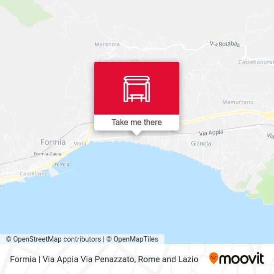 Formia | Via Appia Via Penazzato map