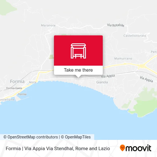 Formia | Via Appia Via Stendhal map