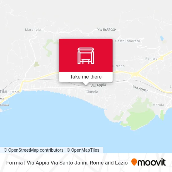 Formia | Via Appia Via Santo Janni map