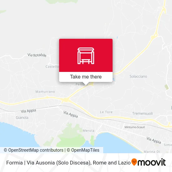 Formia | Via Ausonia (Solo Discesa) map