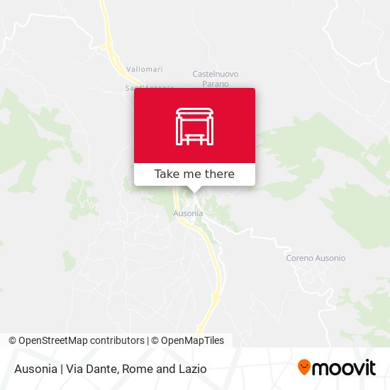 Ausonia | Via Dante map