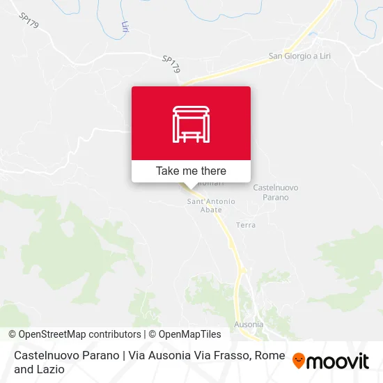 Castelnuovo Parano | Via Ausonia Via Frasso map