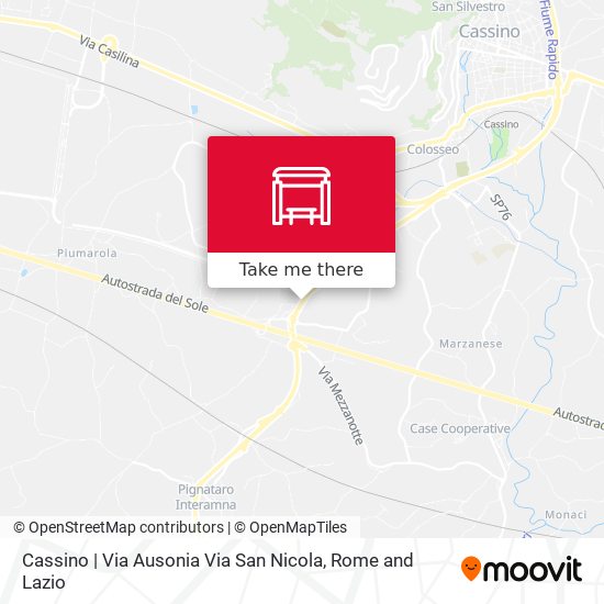 Cassino | Via Ausonia Via San Nicola map