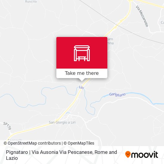 Pignataro | Via Ausonia Via Pescanese map