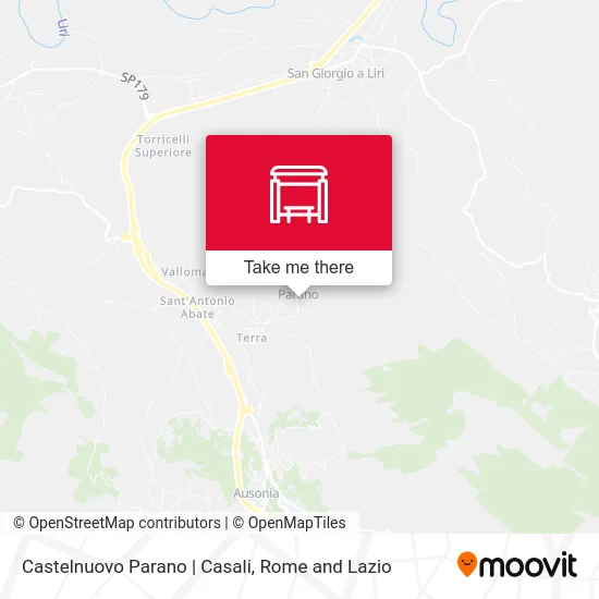 Castelnuovo Parano Casali map