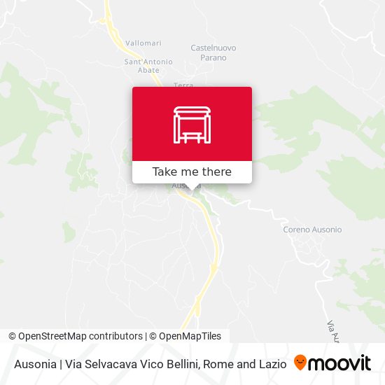 Ausonia | Via Selvacava Vico Bellini map